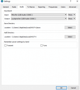 WSJT-X IC7300 audio